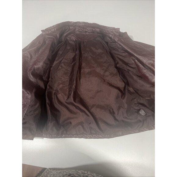 Jou Jou Women's Maroon Vegan Leather Fitted Moto‎ Style Jacket XL Biker - Picture 12 of 16